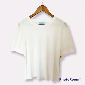 CeCe white puff sleeves blouse